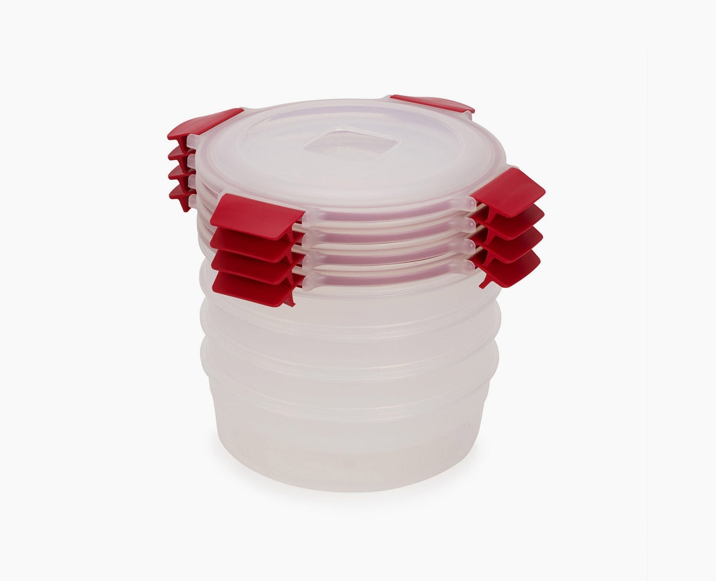 [hidden] Nest Lock 4-Piece Red 1L Round Container Set - Image 1