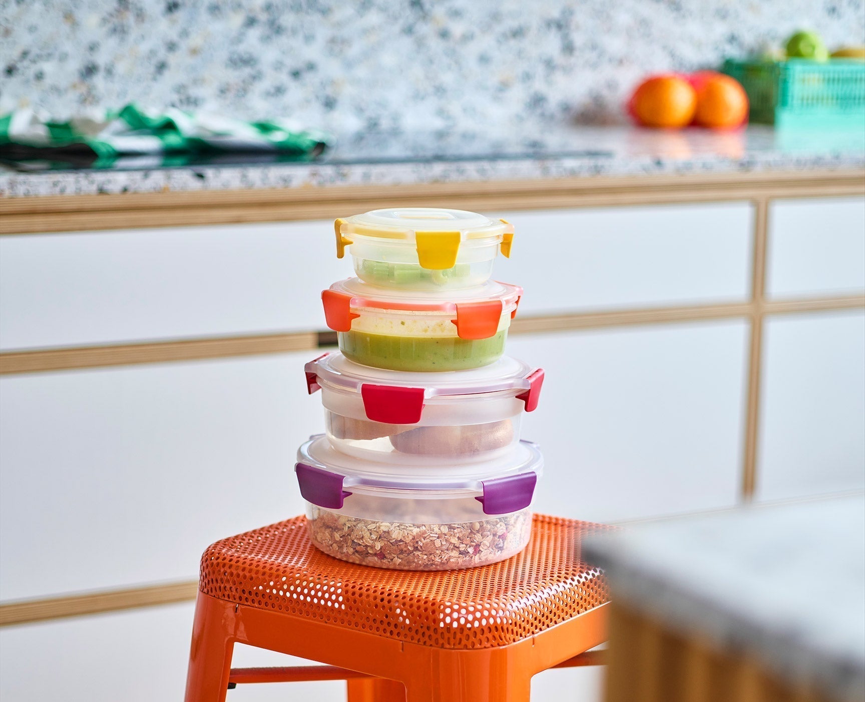 [half-width] Nest Lock 4-Piece Multicolour Round Container Set