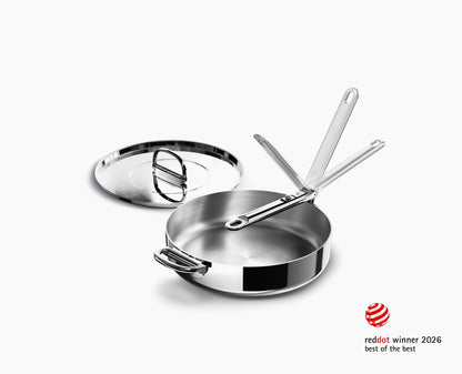 Space Steel Folding Handle 3.5Qt. Sauté Pan & Lid
