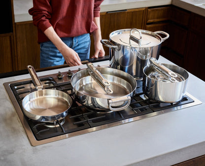[hidden] [lifestyle] Space Steel Folding Handle 6-Piece Cookware Set