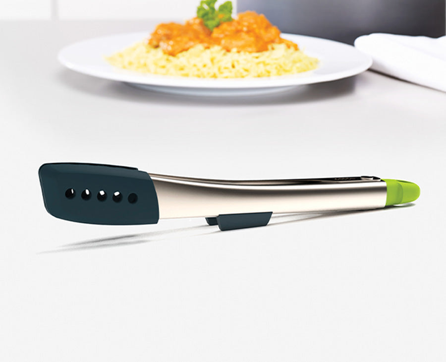 [hidden] [lifestyle] Elevate Silicone Steel Tongs - 10162 - Image 2