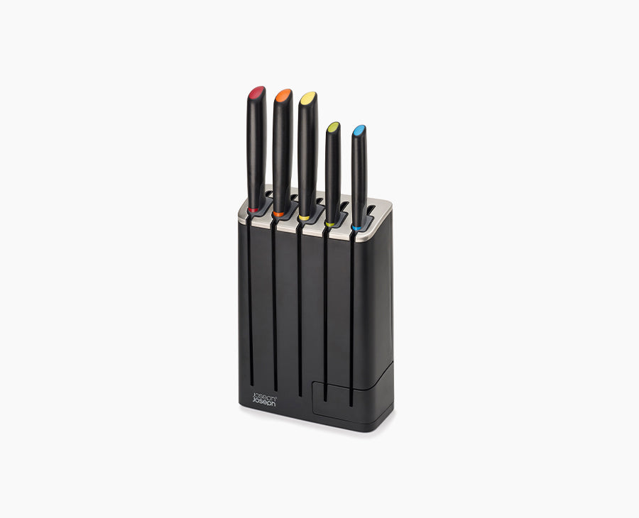 [hidden] Elevate Knives SlimBlock 5-piece Knife Set With Sharpener - 10537- Image 1