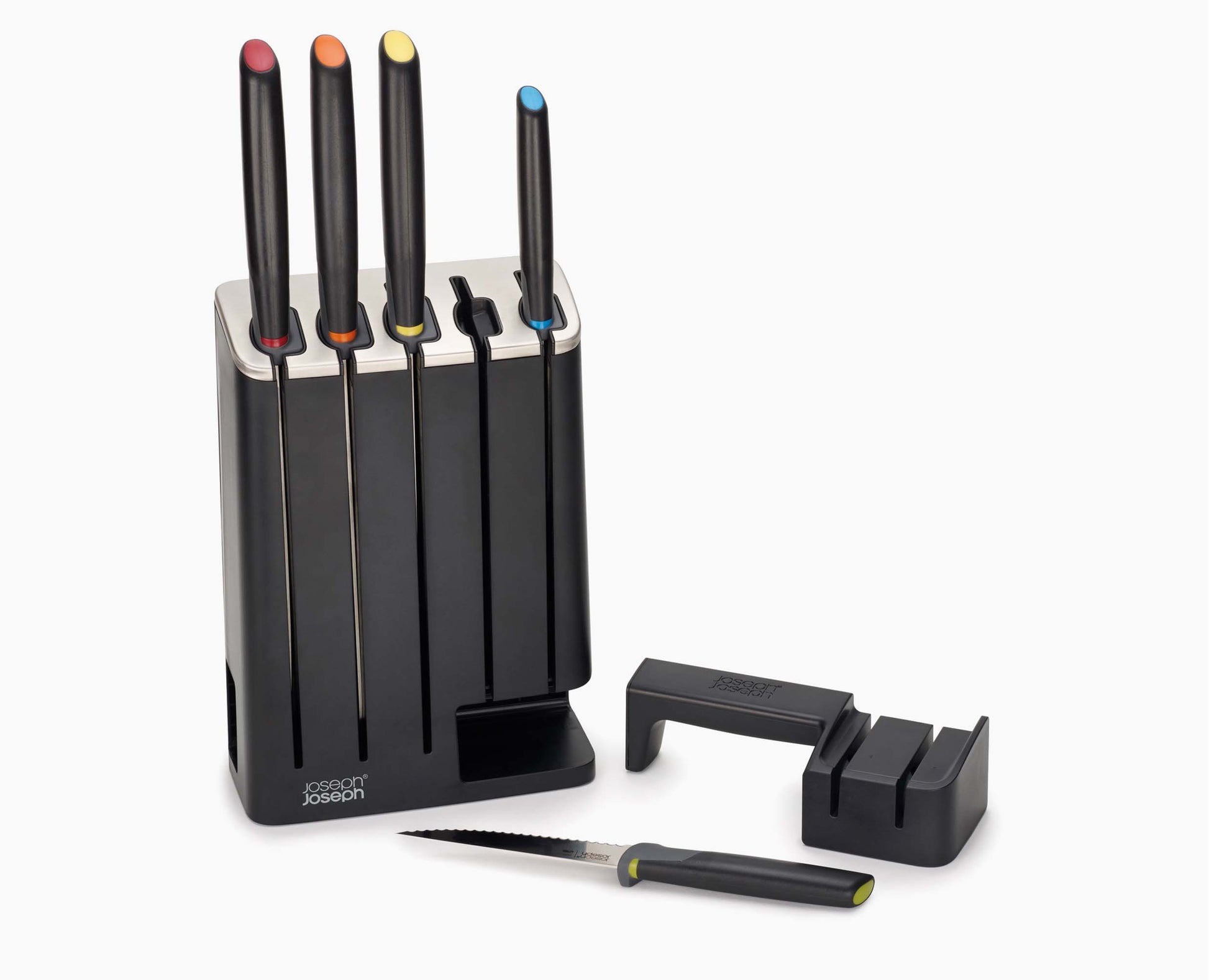 [half-width] Elevate Knives SlimBlock 5-piece Knife Set With Sharpener - 10537- Image 6