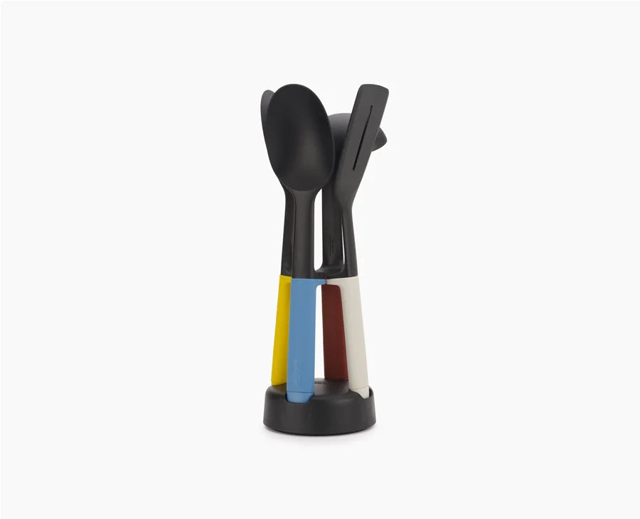 [hidden] Elevate™ Slim 4-piece Utensil Set with Storage Stand - 10542 - Image 1