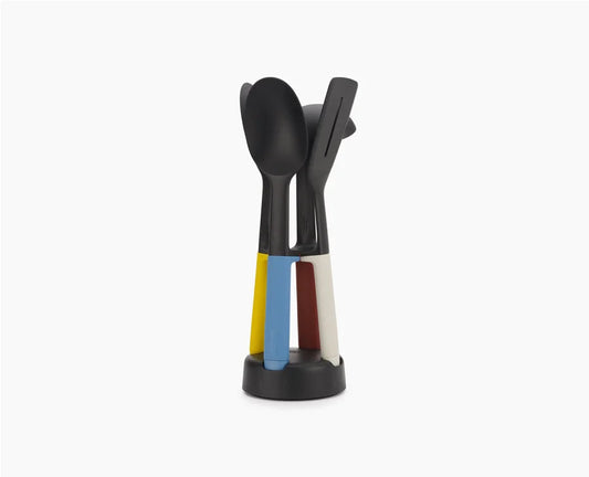 [hidden] Elevate™ Slim 4-piece Utensil Set with Storage Stand - 10542 - Image 1