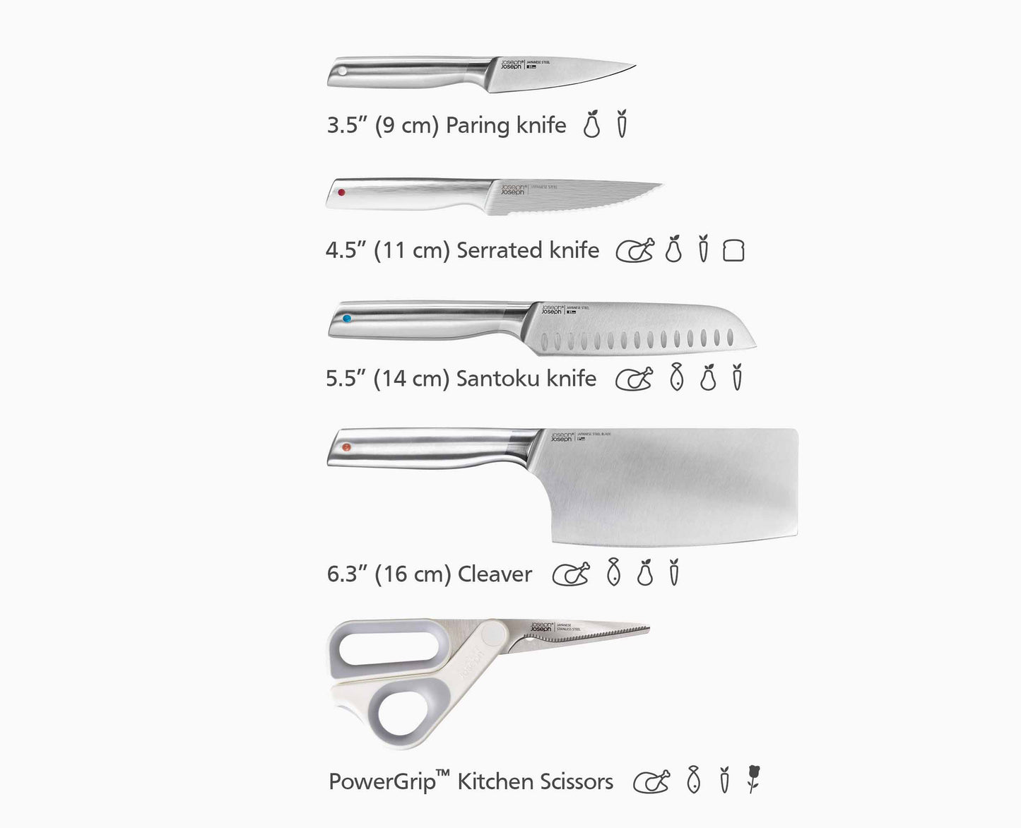 [half-width] Elevate™ Fusion 5-piece Knife & Scissor Set with Beechwood Block - 10577 - Image 10