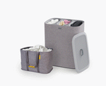 [hidden] 2-piece Large Grey Laundry Basket Set
