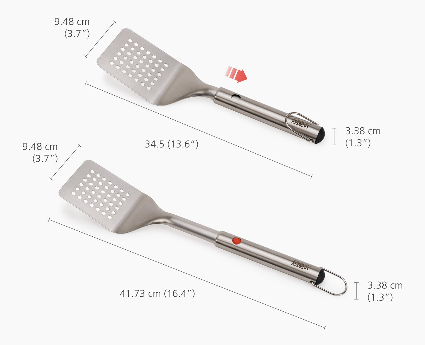 [half-width] GrillOut 2-Piece Stainless-Steel BBQ Turner & Tongs Set