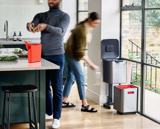 [lifestyle] Totem Compact 40L Stainless-steel Waste & Recycling Bin Starter Set - BU00026 - Image 2
