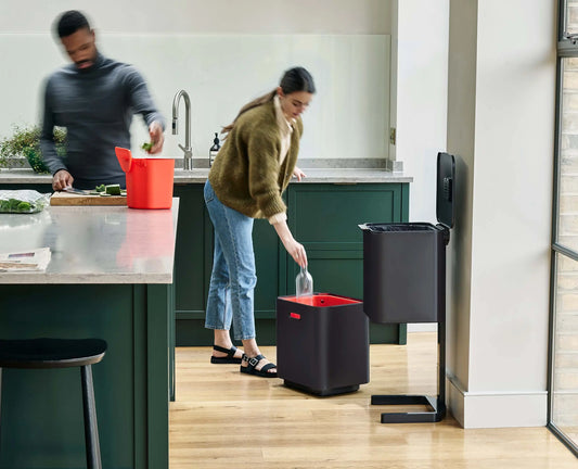 [lifestyle]Totem Max 60L Black Waste & Recycling Bin Starter Set - BU00028 - Image 2
