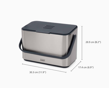 [half-width] Collect™ 4L Stainless-steel Food Waste Caddy - 30145 - DIMS