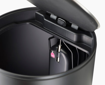 [half-width] Arc™ 10L Easy-push Matt Black Pedal Bin Starter Set