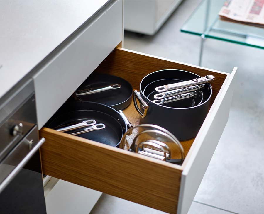 [hidden] [lifestyle] Space™ 19cm Non-stick Blue Saucepan & Lid - 45038 - Image 2