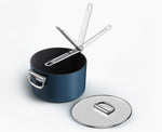 [hidden] Space™ 23cm Non-stick Blue Saucepan & Lid - 45039 - Image 1