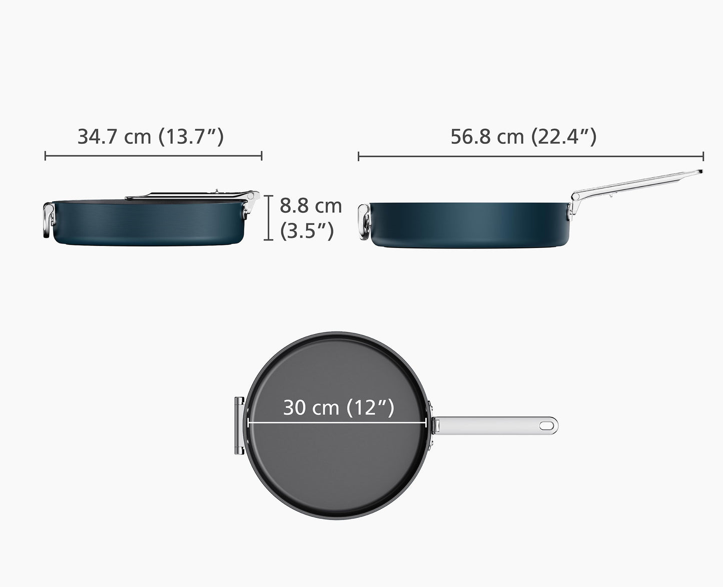 [half-width] Space™ 30cm Non-stick Blue Frying Pan - 45043 - Image 7