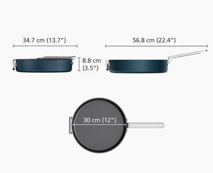 [half-width] Space™ 30cm Non-stick Blue Frying Pan - 45043 - Image 7