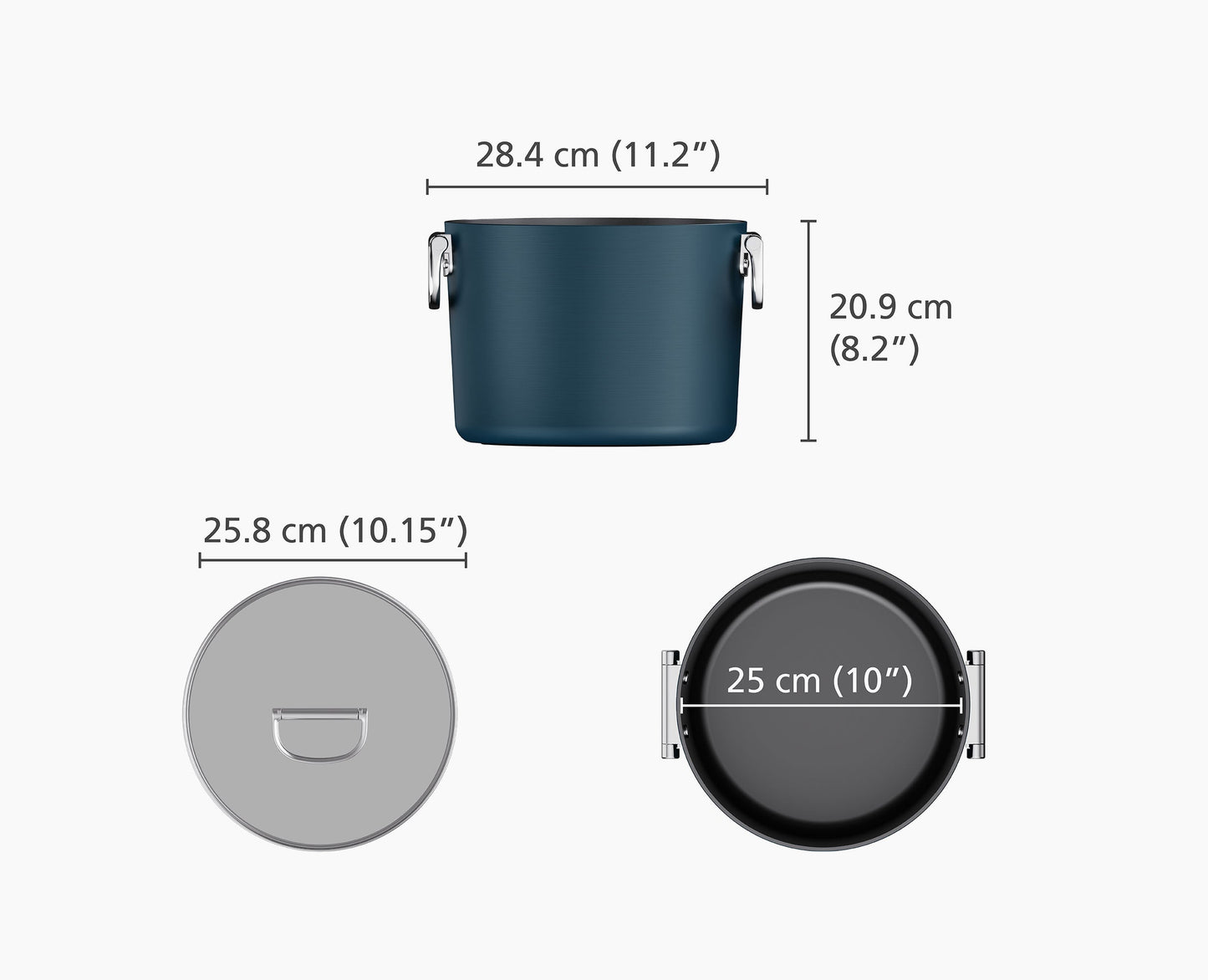 [half-width] Space™ 25cm Non-stick Stock Pot & Lid - 45045 - Image 7