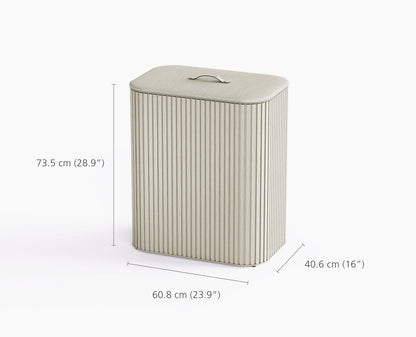 [half-width] Tota Luxe 90L Ecru Laundry Separation Basket