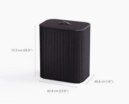 [half-width] Tota Trio Luxe 90L Black Laundry Separation Basket