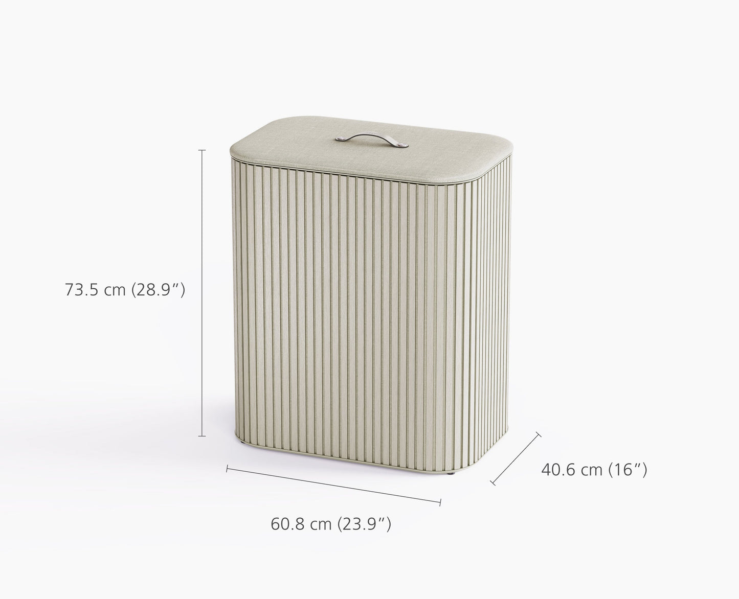 [half-width] Tota Trio Luxe 90L Ecru Laundry Separation Basket