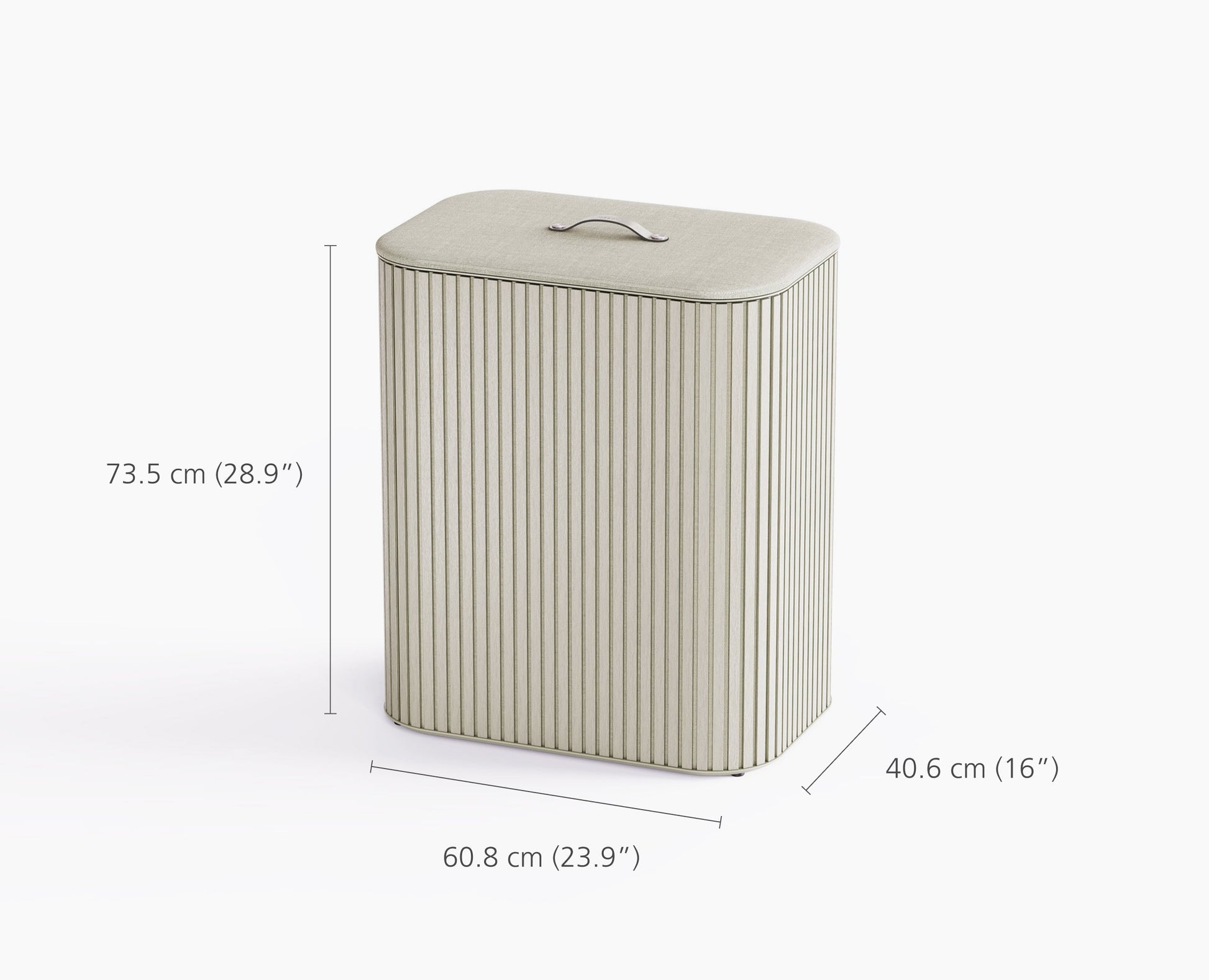 [half-width] Tota Trio Luxe 90L Ecru Laundry Separation Basket