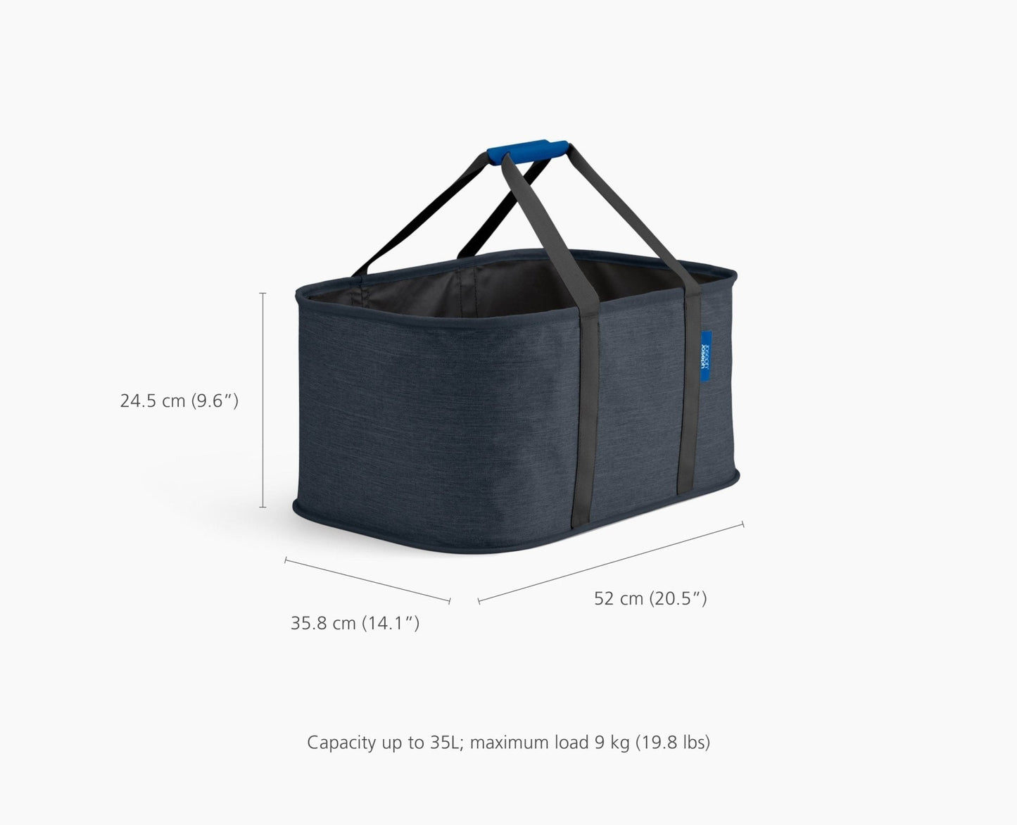 [half-width] Hold-All™ Black Collapsible 35L Laundry Basket