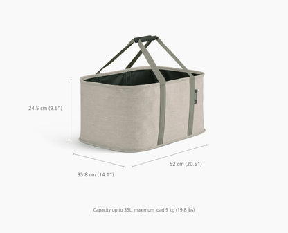 [half-width] Hold-All™ Ecru Collapsible 35L Laundry Basket