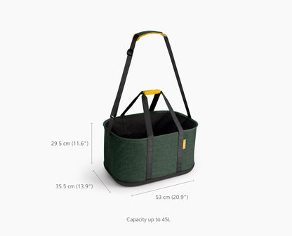 [half-width] Hold-All™ Outdoor Green Collapsible 45L Laundry Basket