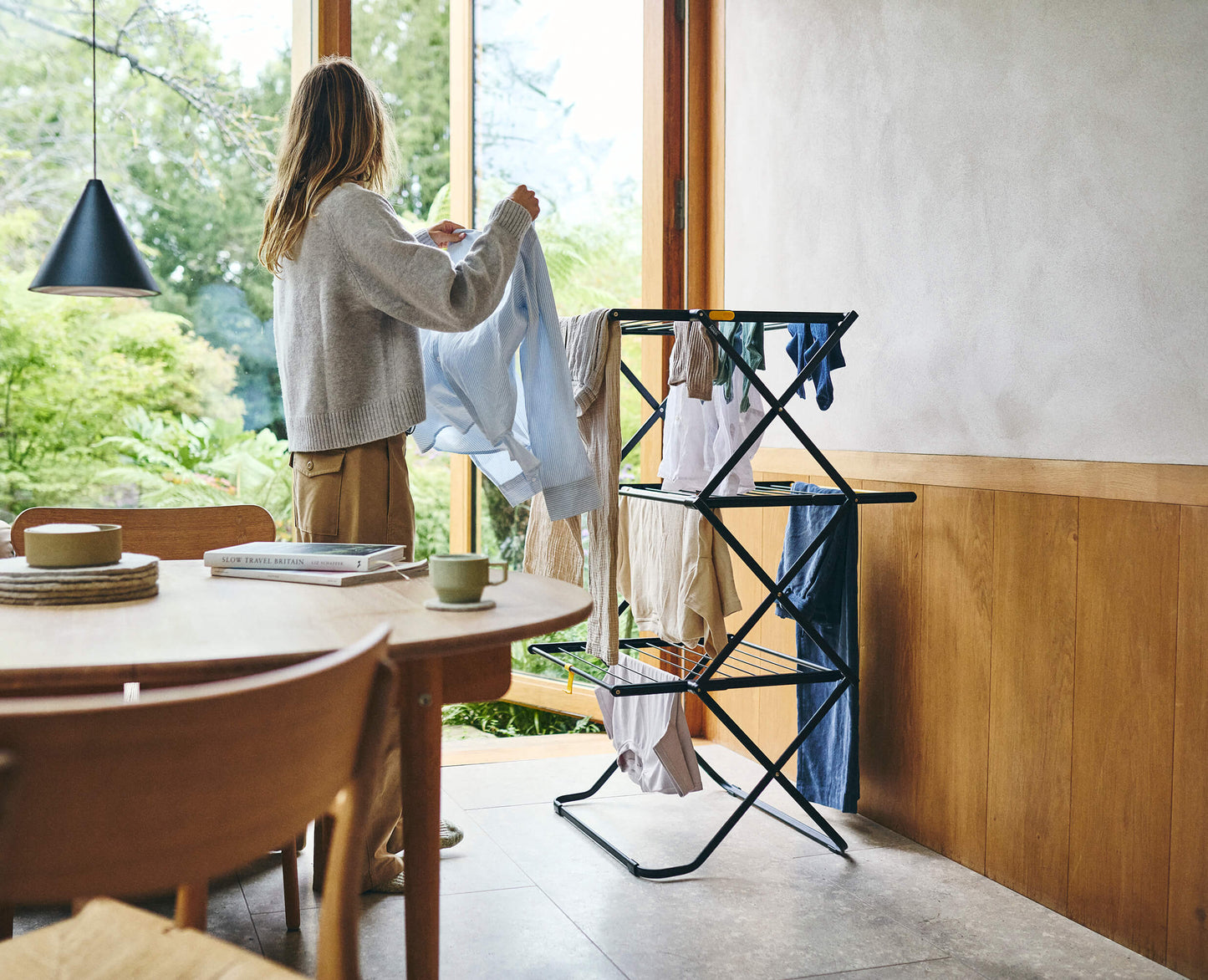 AirFrame™ Max 21m Folding Drying Rack with Long Garment Hanging Rails