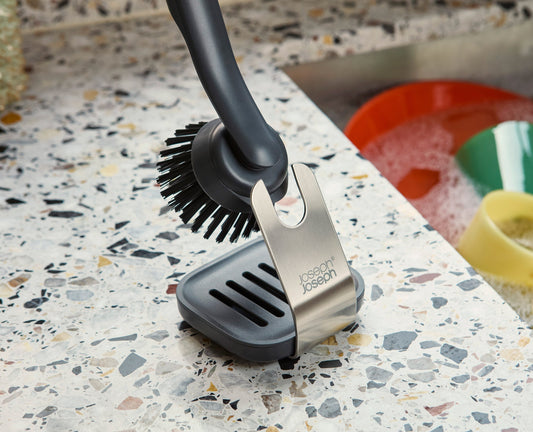 [hidden] [lifestyle] SinkTech™ Washing-Up Brush with Steel Stand & Extra Heads