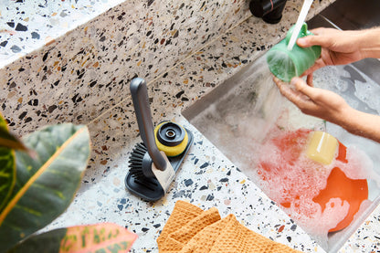 SinkTech™ Dish Brush & Sponge Set with Steel Stand