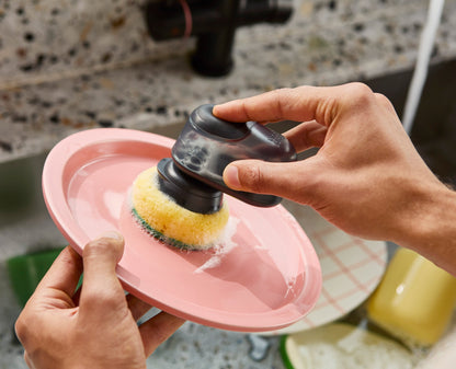 [half-width] SinkTech™ Compact Soap Dispensing Washing-Up Brush with Steel Stand & Extra Heads
