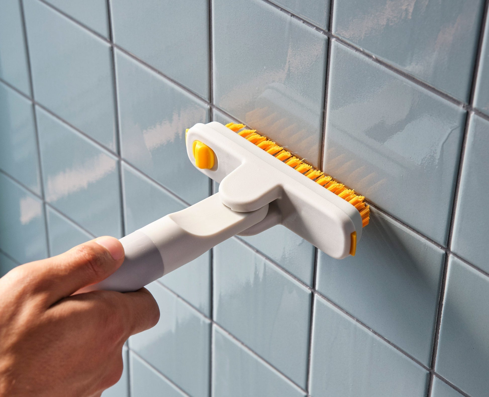 [half-width] CleanTech™ 2-in-1 Tile Scrubber Tool with Extension Pole