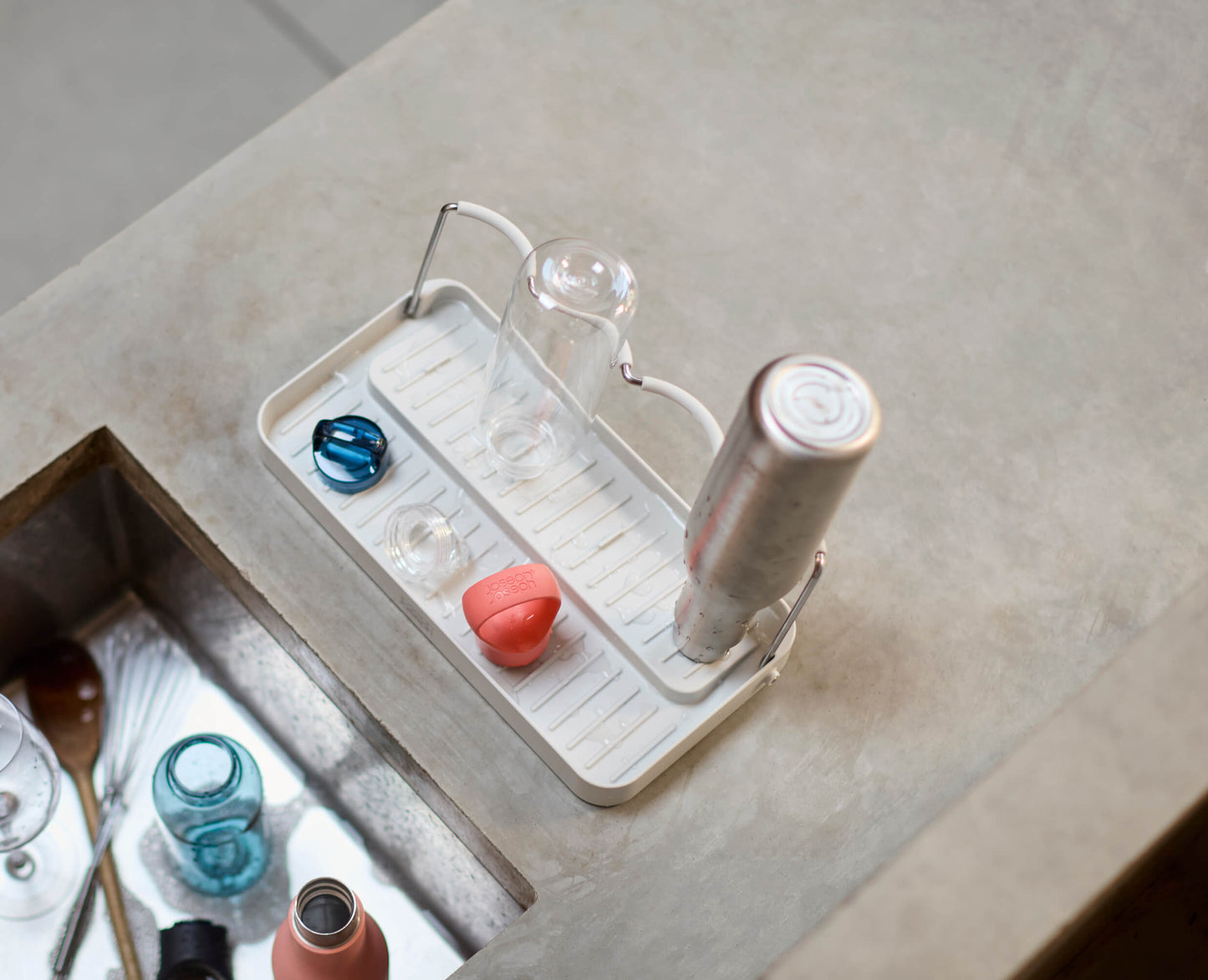 [half-width] DrySmart™ Folding Bottle Drying Rack
