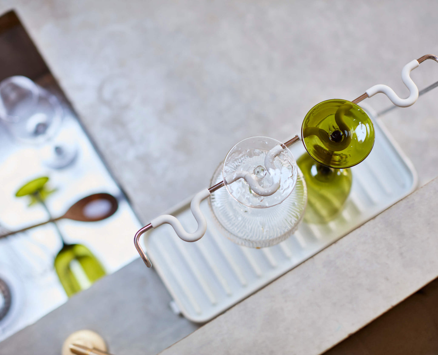 [half-width] DrySmart™ Folding Wine Glass Drying Rack