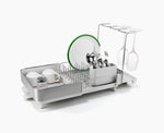 [hidden] Extend™ Steel Plus Expandable Stone Dish Drainer with Wine Glass Rack