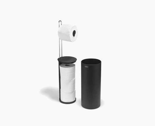 [hidden] EasyStore™ Matt Black Concealed Toilet Roll Holder