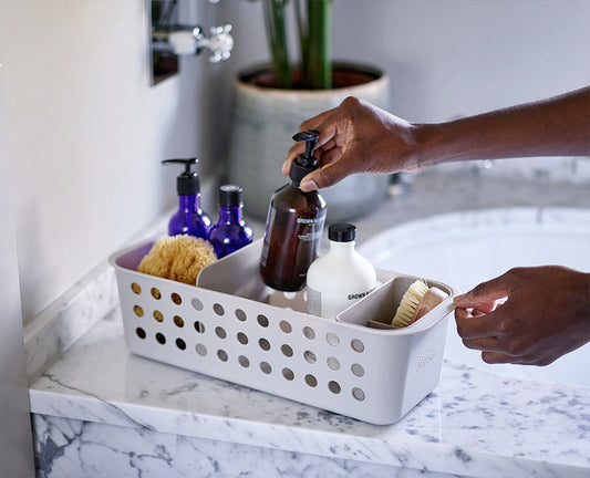 [hidden] [lifestyle] EasyStore™ Slimline Bathroom Storage Basket - 70586 - Image 2