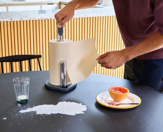 [hidden] [lifestyle] Hold Grey Kitchen Roll Holder