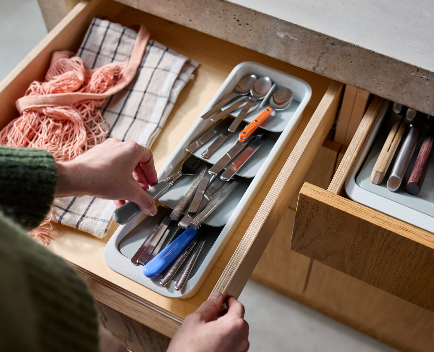 [half-width] 2-piece DrawerStore™ Cutlery & Knife Organiser Set