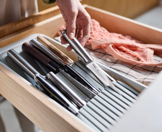 [hidden] [lifestyle] DrawerStore™ 2-Tier Compact Knife Organiser