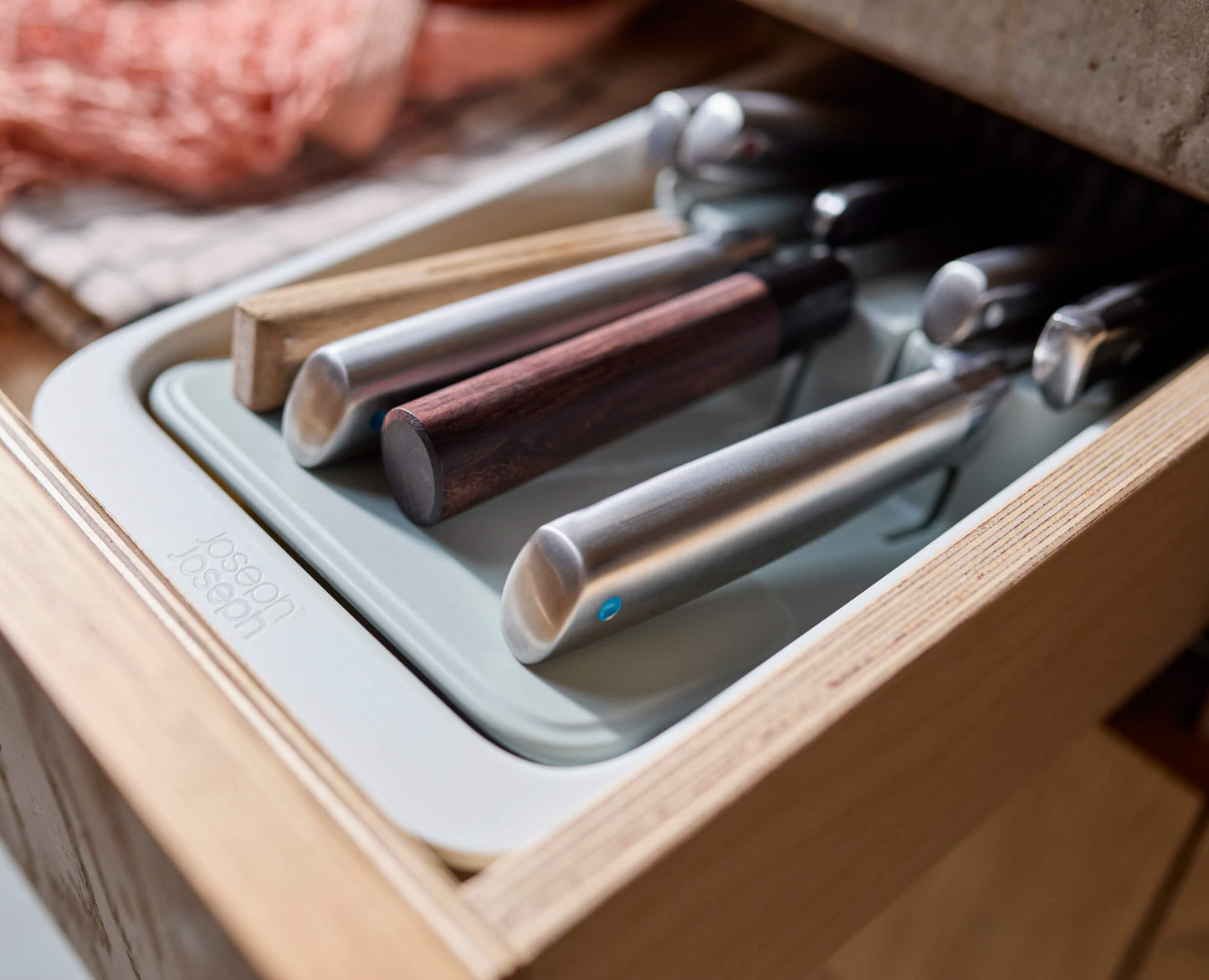 [half-width] DrawerStore™ 2-Tier Compact Knife Organiser