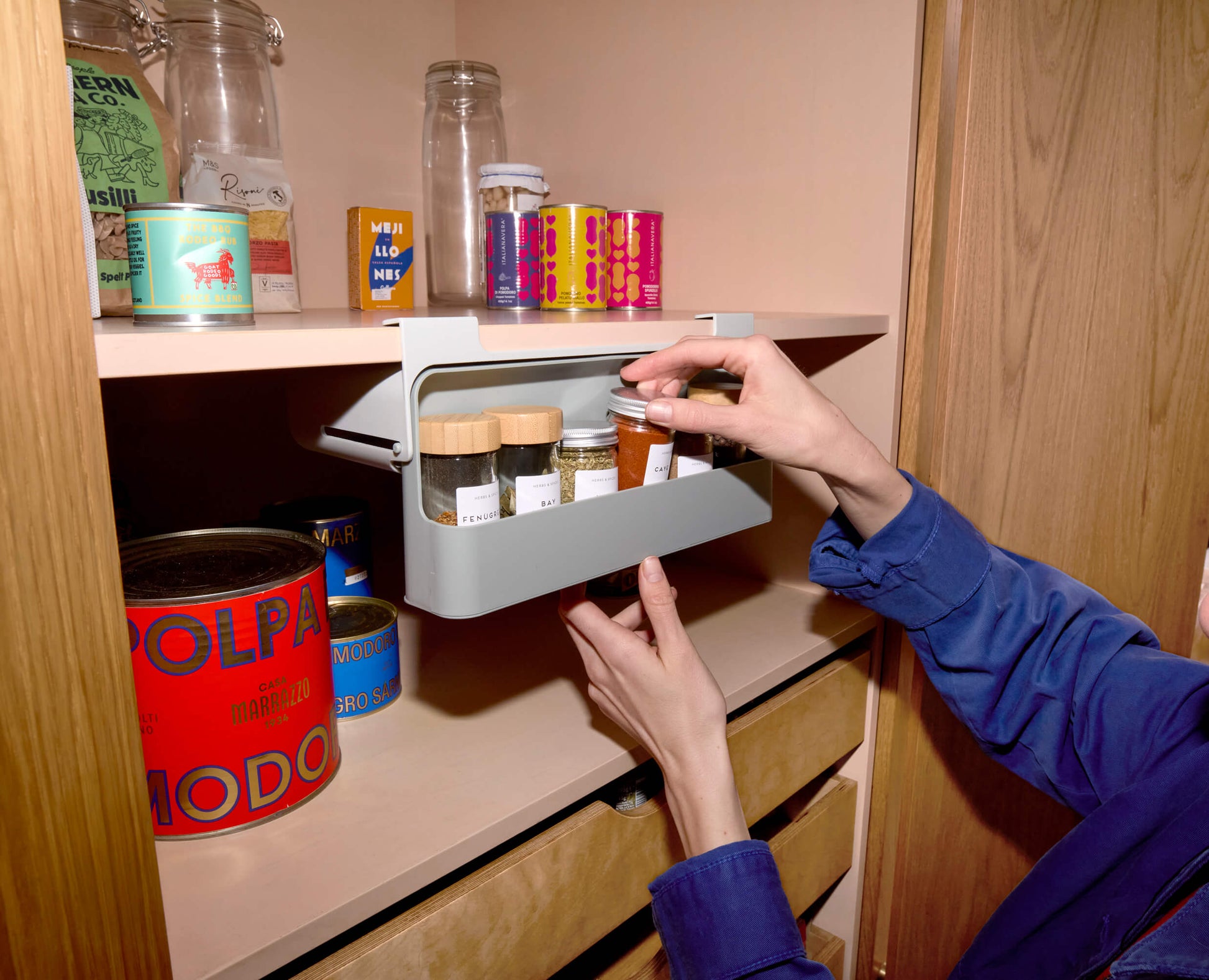 [half-width] CupboardStore™ Under-Shelf Spice Rack