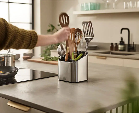 [hidden] [lifestyle] Surface™ Tiered Stainless-steel Utensil Pot - 851645 - Image 2