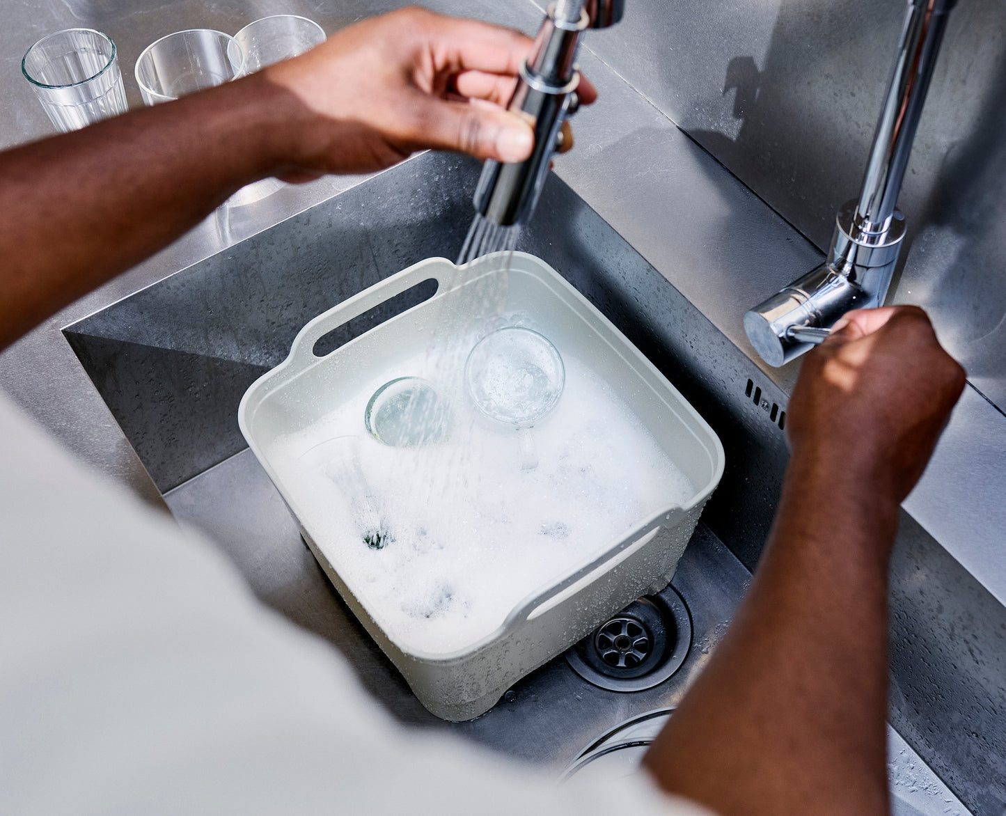 Wash&Drain™ Grey Washing-up Bowl