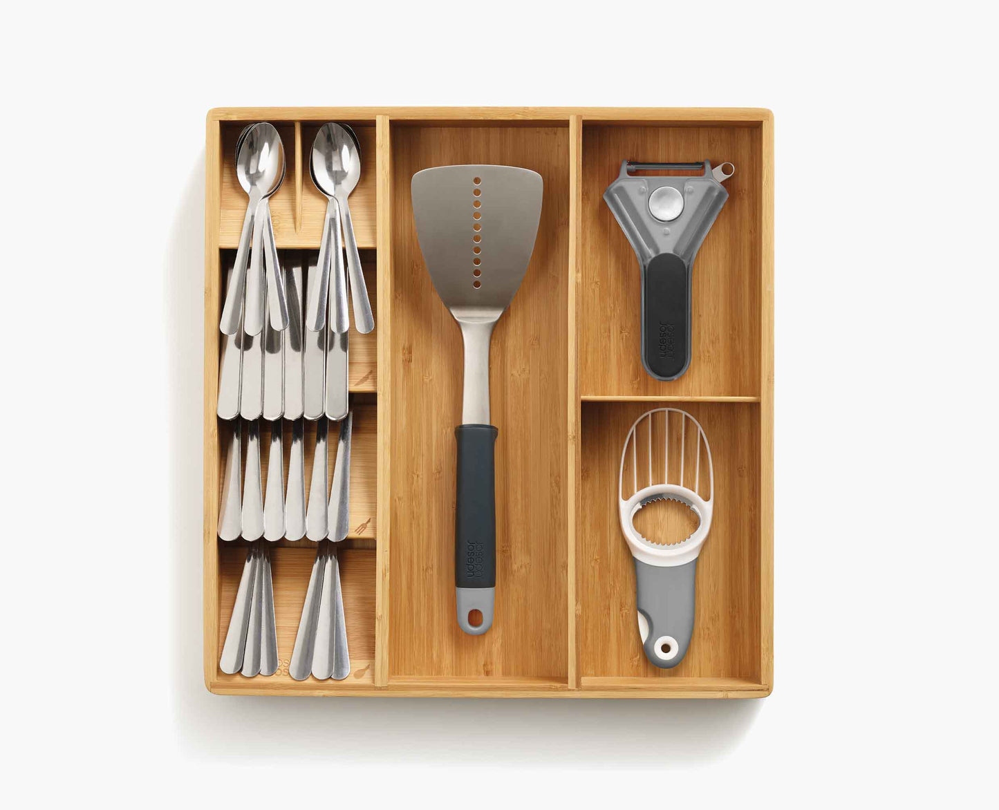 [half-width] DrawerStore™ Bamboo Cutlery, Utensil & Gadget Organiser - 85170 - Image 4