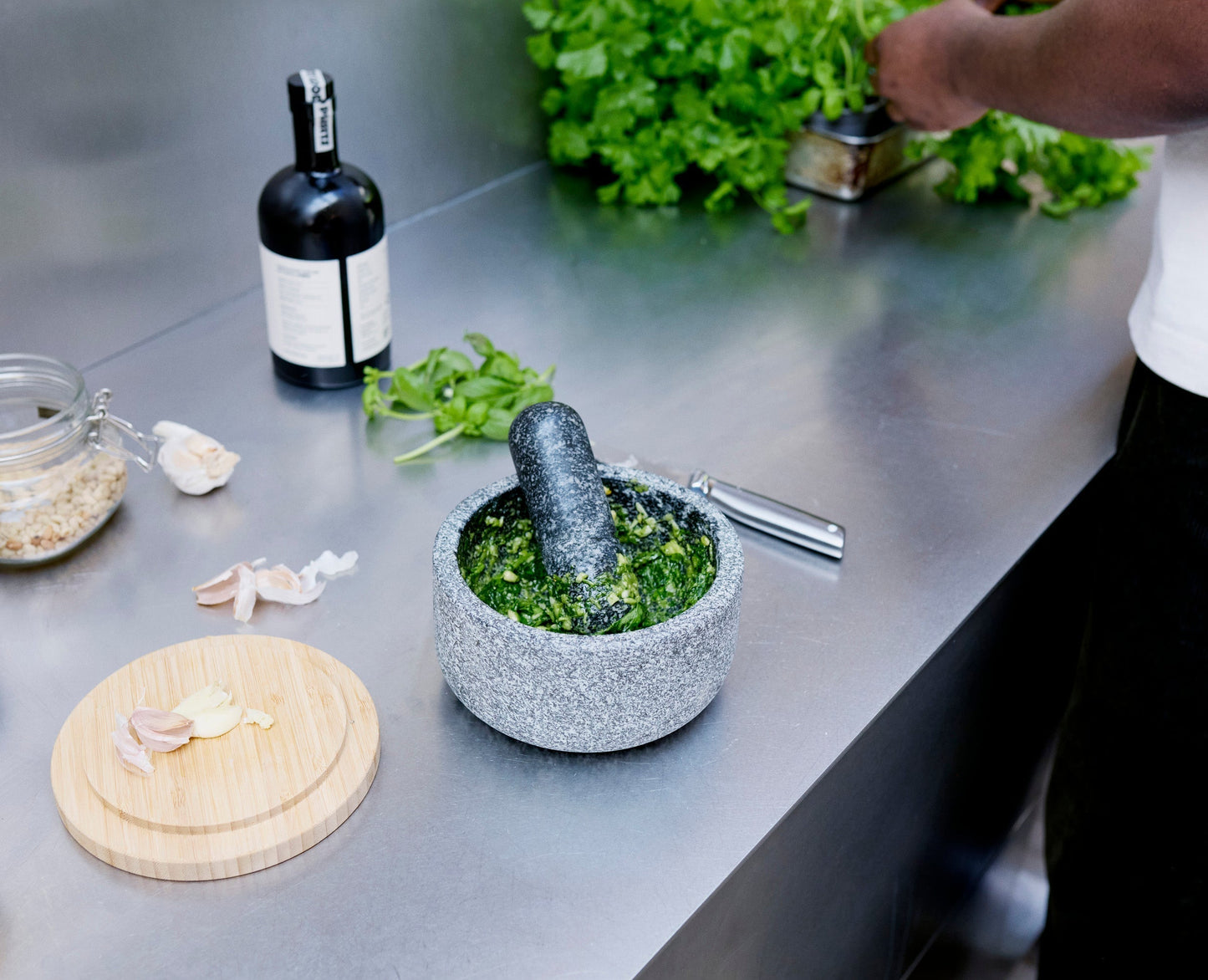 Dash™ Pestle & Mortar with Bamboo Lid