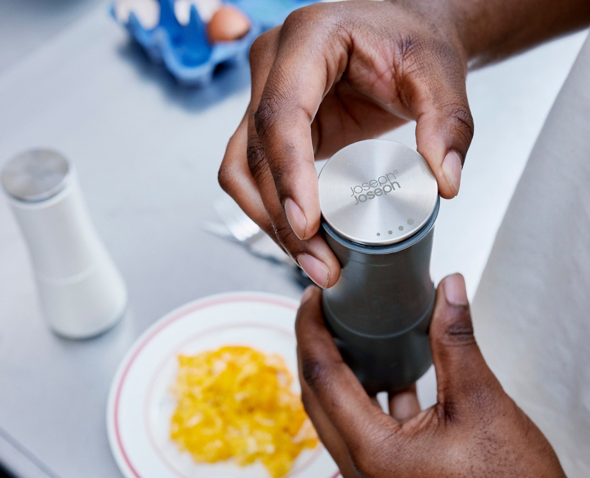 Milltop™ Grey Salt & Pepper Mills