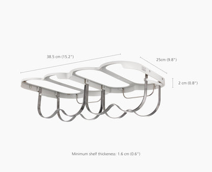 [half-width] Cradle™ Under-Shelf Folding Wine Bottle Rack