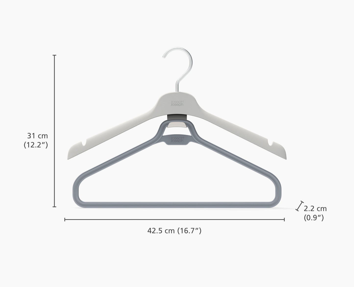[half-width] Orderly™ Set of 2 Ecru Long Garment Hangers - 55018 - Image 5